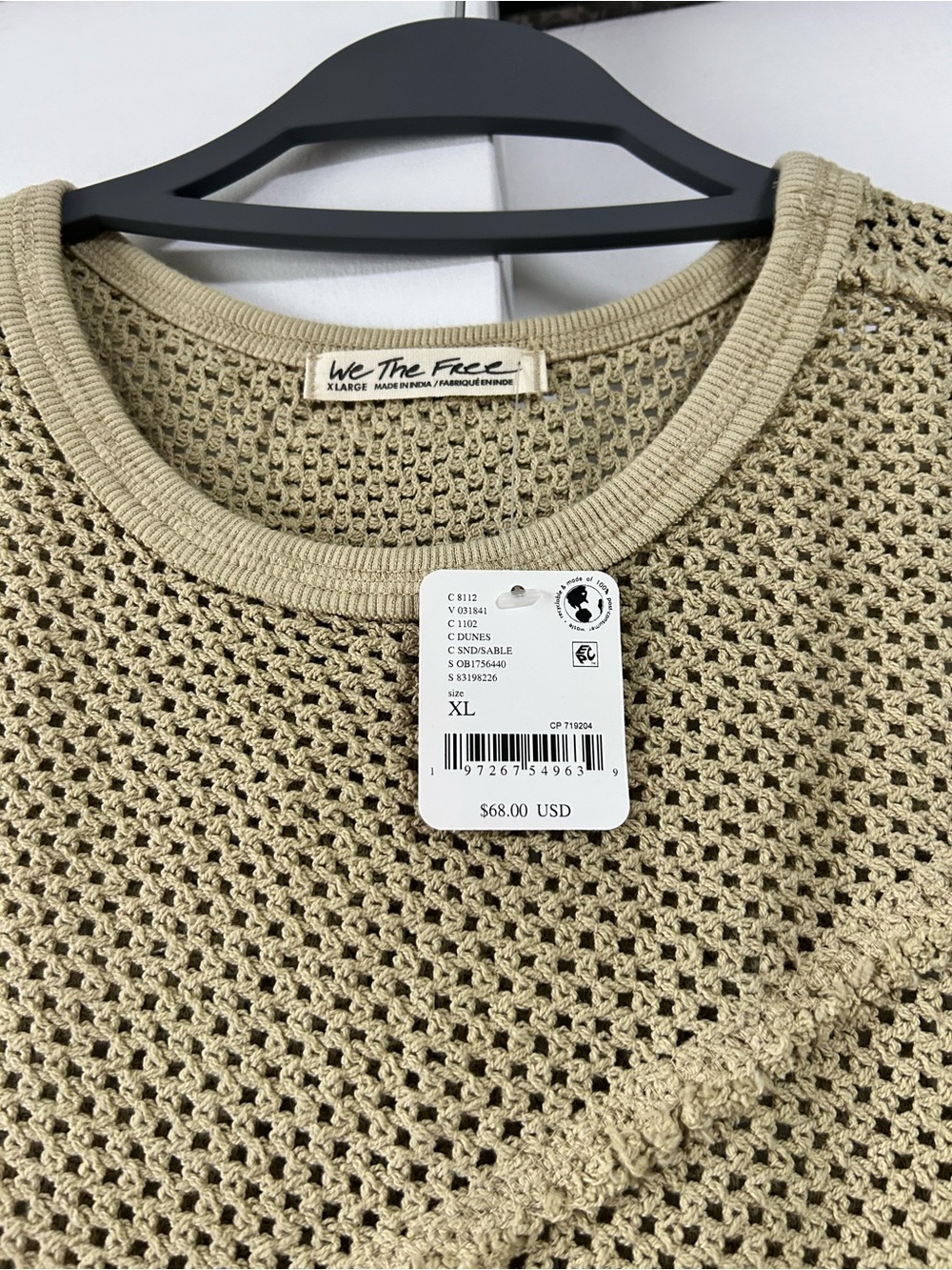 Free People Tan Mesh Tank Top - Picture 7 of 8